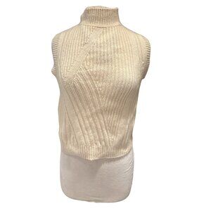 Career Wear Diane Von Furstenberg Sleeveless Wool & Cashmere Mock Neck Sweater V
